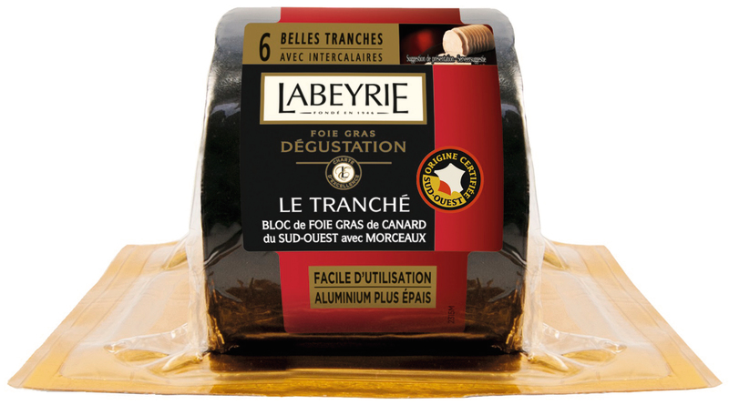 Bloc de foie gras de canard du sud ouest avec morceaux LABEYRIE : le bloc  de 535g à Prix Carrefour