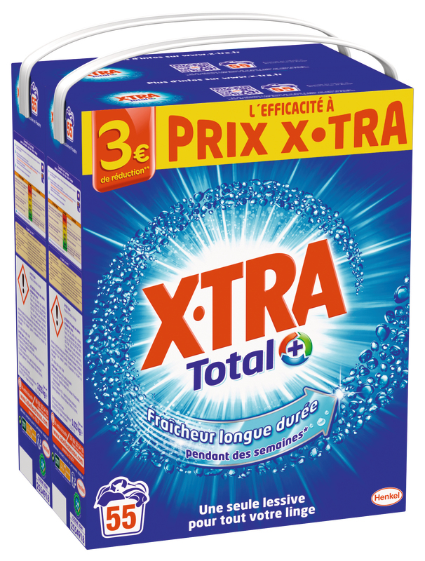 Lessive liquide X-TRA Total Fraicheur+ , 2,115L , 47 lavages