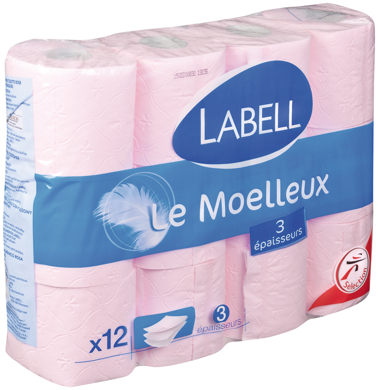 Promo Papier toilette classique 3 plis 12 rouleaux blanc LABELL chez  Intermarché Hyper