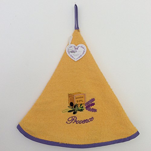 Torchon Essuie Mains Ruche D'Abeille - Rond Avec Attache