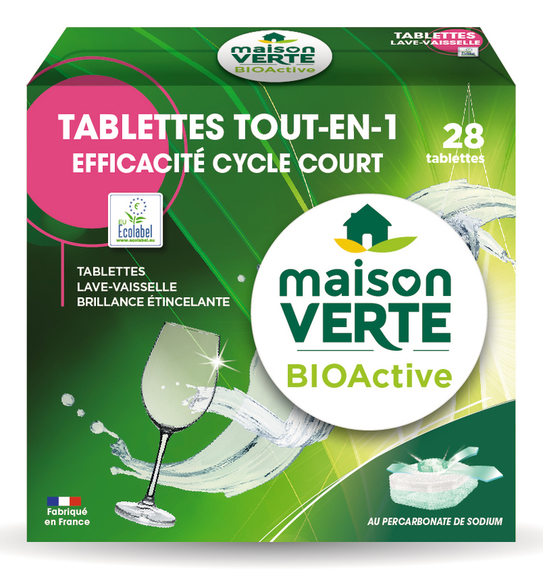 Maison Verte Lave-vaisselle Tablettes huiles essentielles x30 : :  Epicerie