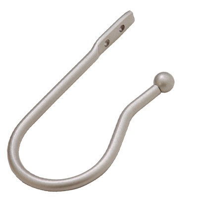 Lot De 2 Crochets à Rideaux En Fonte Noire - Avec Boule - Pour Rideaux, Vêtements, Manteaux