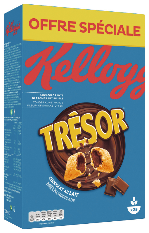 Kellogg's CÉRÉALES TRÉSOR CHOCOLAT en promo