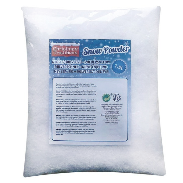 Sachet Fausse Neige En Poudre 1 Litre - Neige Artificielle Décorative Noël Sapin Village
