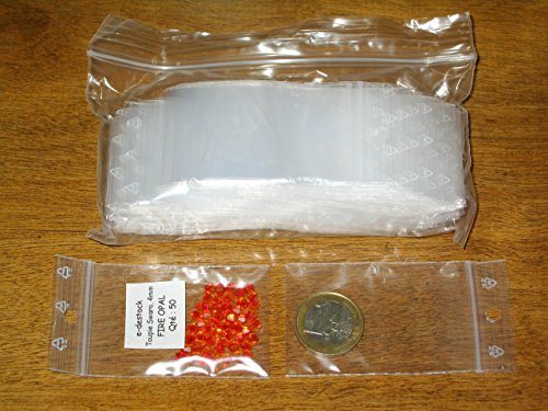Sachets Zip Polyéthylène 60x80mm - Lot De 500, Pour Bijoux, Petit Rangement