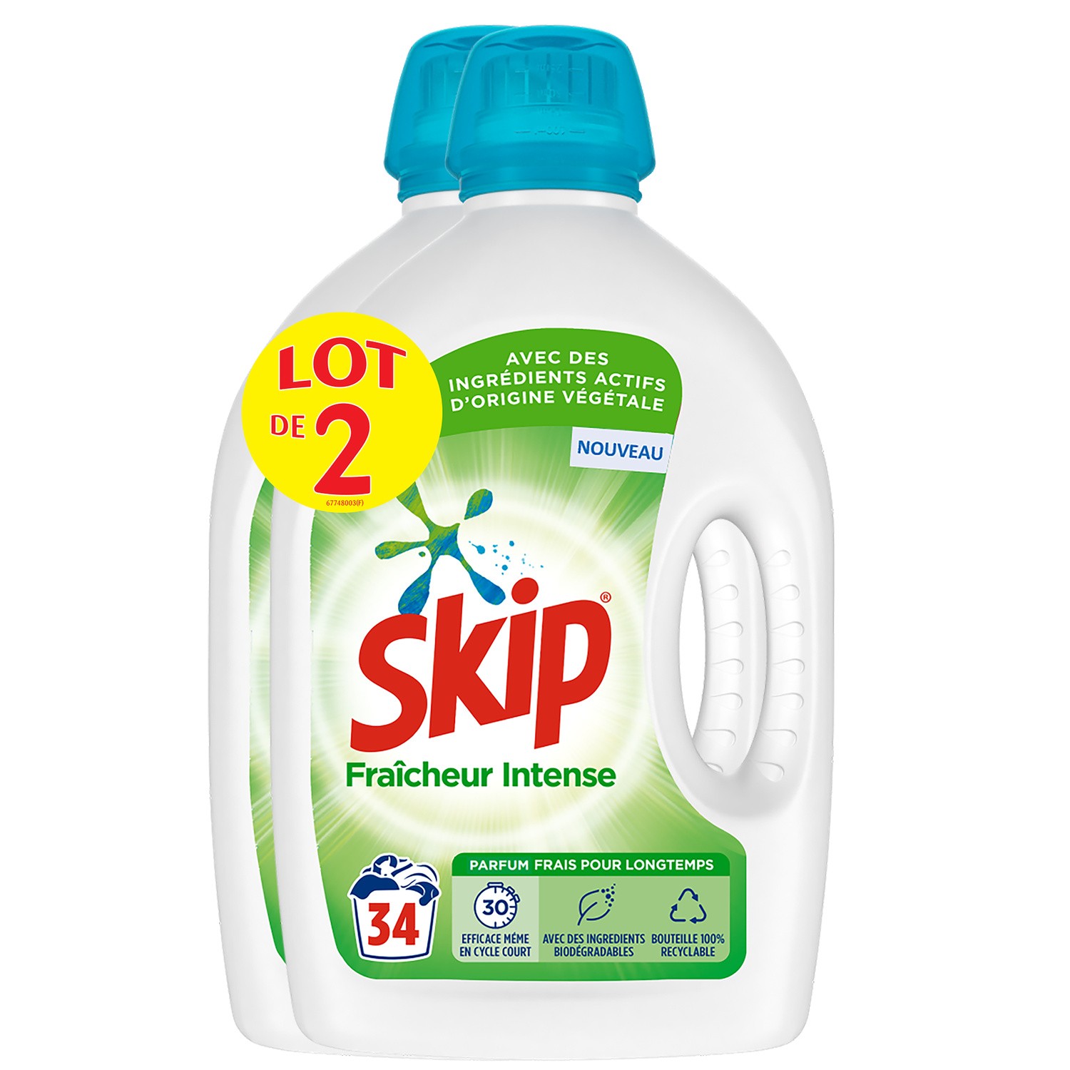 Promo Skip lessive capsules x26 active clean (b) chez Intermarché, lessive capsules lot promo