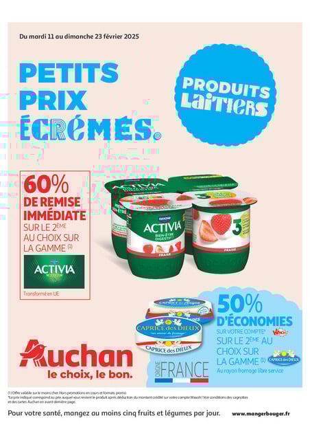 Auchan Produits laitiers : Petits prix écrémés