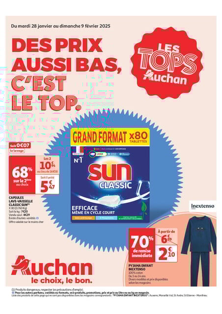 Auchan Des prix aussi bas, c'est le Top