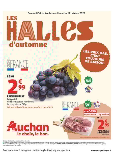 Auchan Les Halles d'automne : les prix bas, c'est toujours de saison
