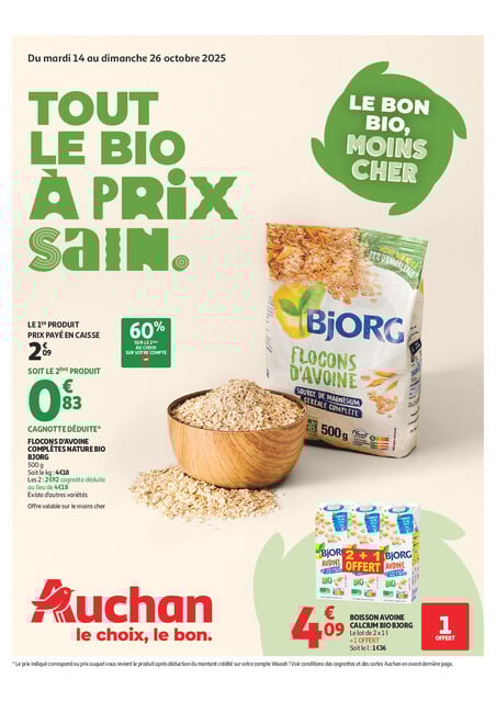 Auchan Tout le bio à prix sain