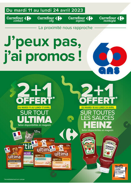 J'peux pas j'ai promos du 11 au 24 avril 2023