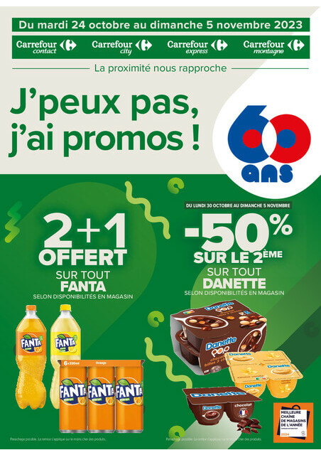 J'peux pas, j'ai promos du mardi 24 octobre au dimanche 5 novembre 2023 !
