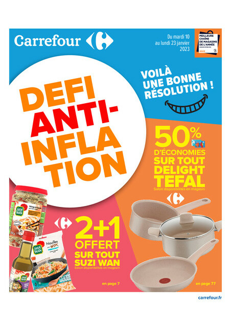 Carrefour DEFI ANTI-INFLATION, Voilà une bonne résolution !