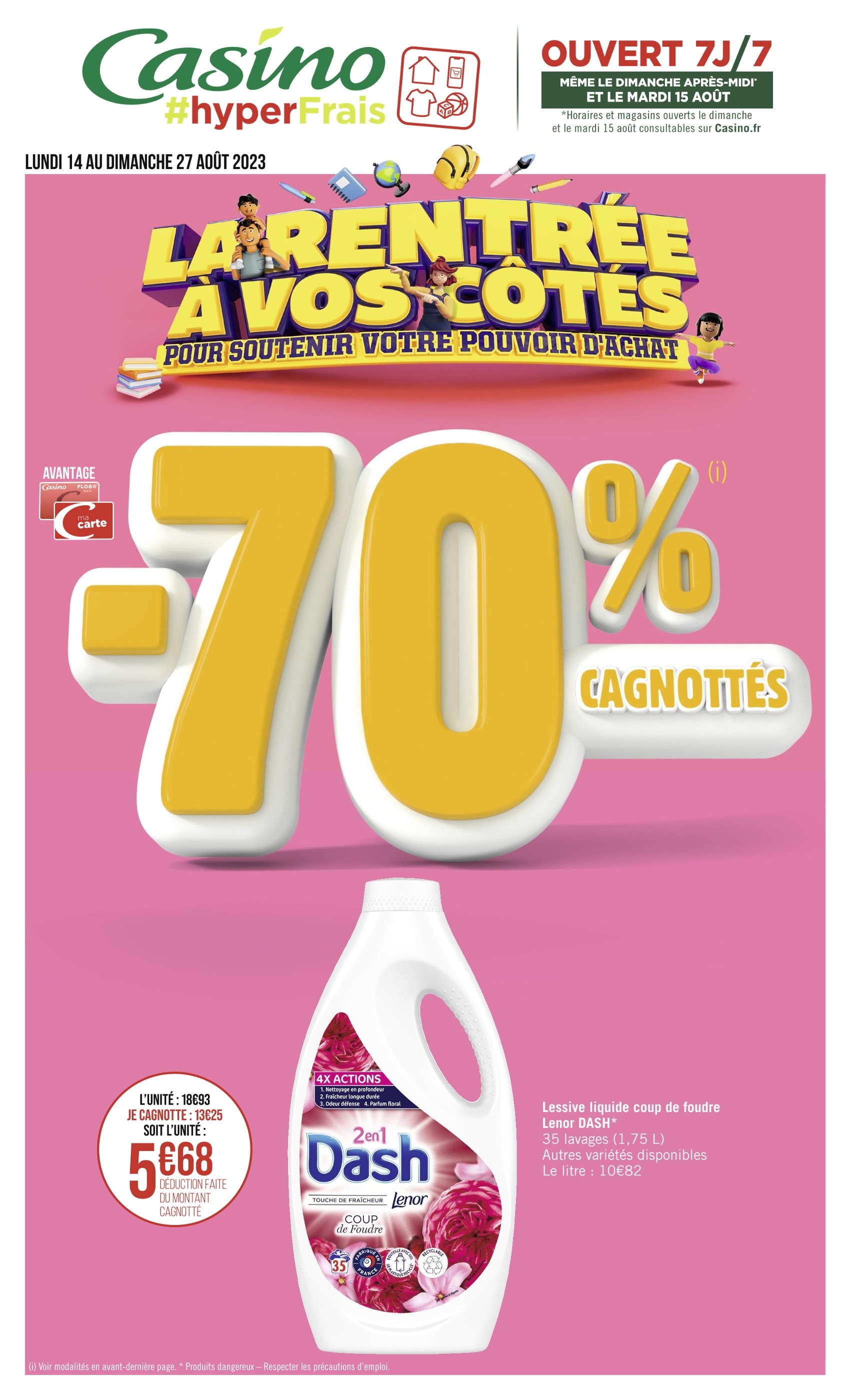 LA RENTRÉE À VOS CÔTÉS POUR SOUTENIR VOTRE POUVOIR D'ACHAT