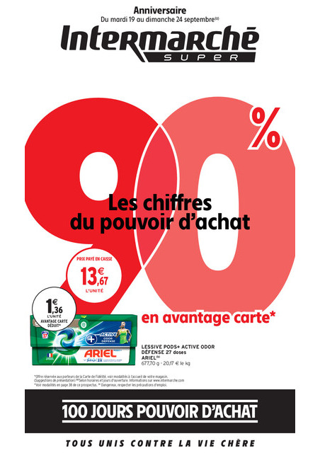 Les chiffres du pouvoir d’achat – 90% en avantage carte