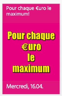 Promo à saisir Mercredi, 16. Avril 2025