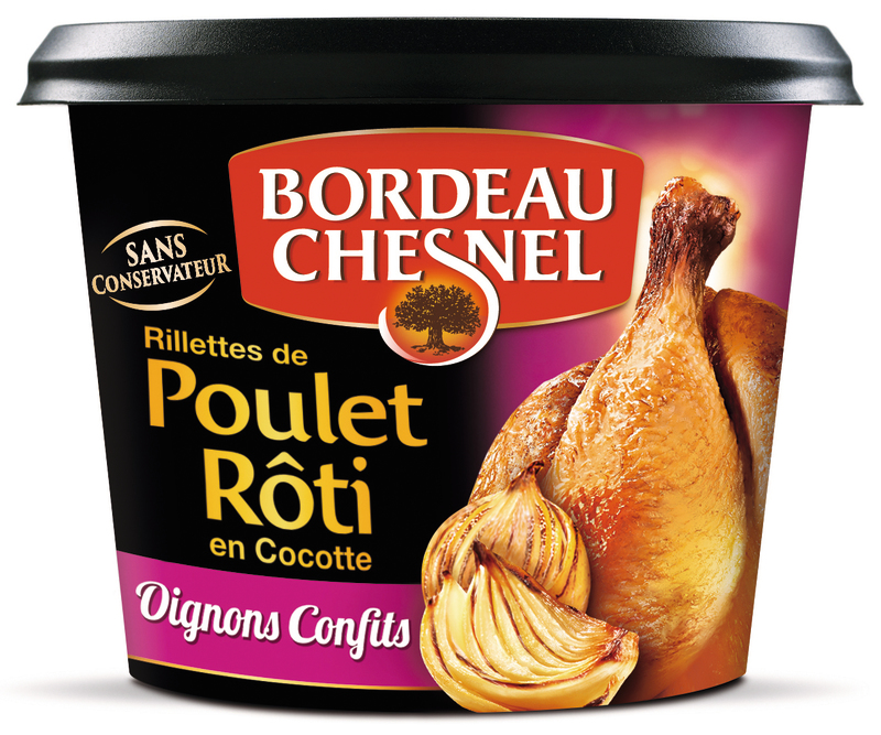 RILLETTES DE POULET RÔTI EN COCOTTE AUX OIGNONS...