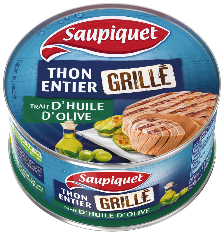 THON ENTIER GRILLÉ TRAIT D'HUILE D'OLIVE Saupiquet