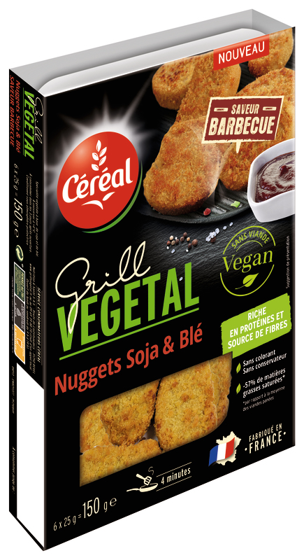 Céréal NUGGETS SOJA & BLÉ BARBECUE Céréal code EAN 3175681236189 