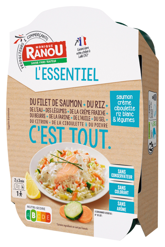 SAUMON CIBOULETTE ET RIZ LÉGUMES L'ESSENTIEL mo...