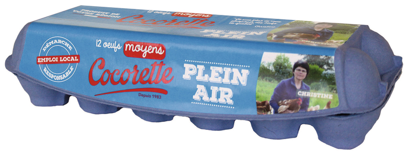 12 OEUFS  MOYEN PLEIN AIR Cocorette