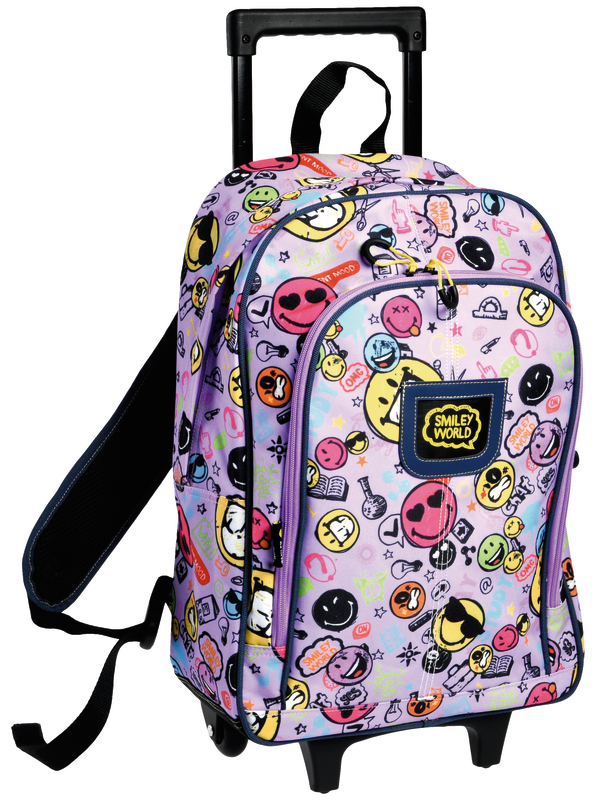 SAC A DOS 2 COMPARTIMENTS A ROULETTES SMILEY