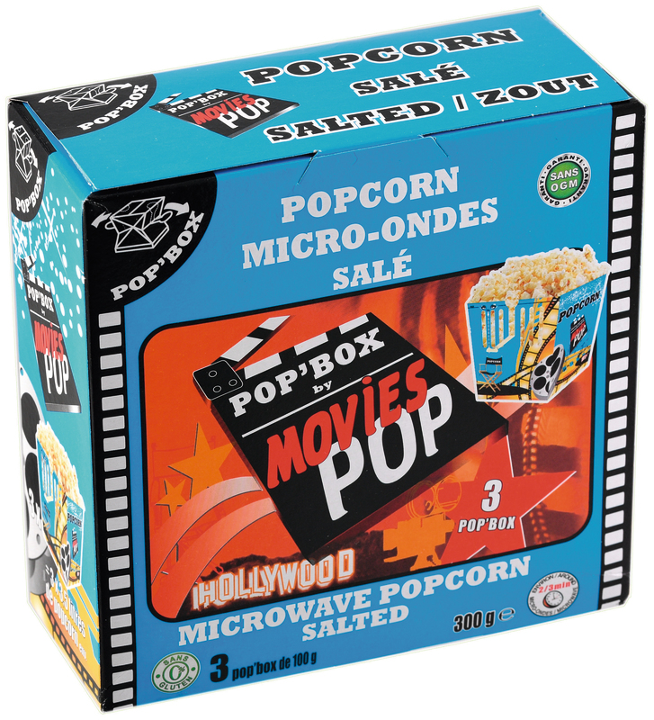 GOBELET POPCORN MICRO-ONDES SALÉ MOVIES POP