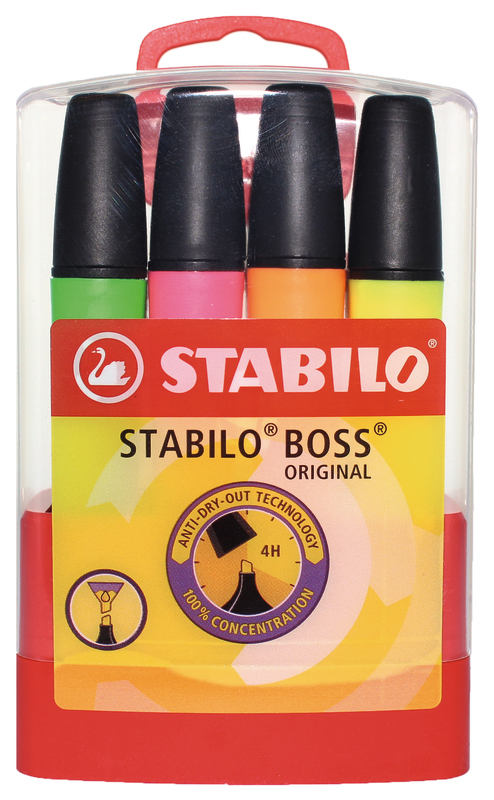 BOITE 4 SURLIGNEURS  BOSS PARADE STABILO
