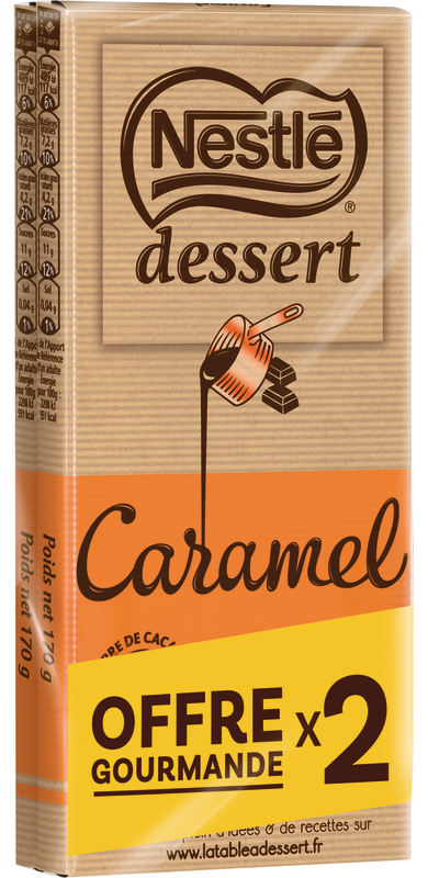 TABLETTES DE CHOCOLAT DESSERT LAIT CARAMEL NESTLÉ