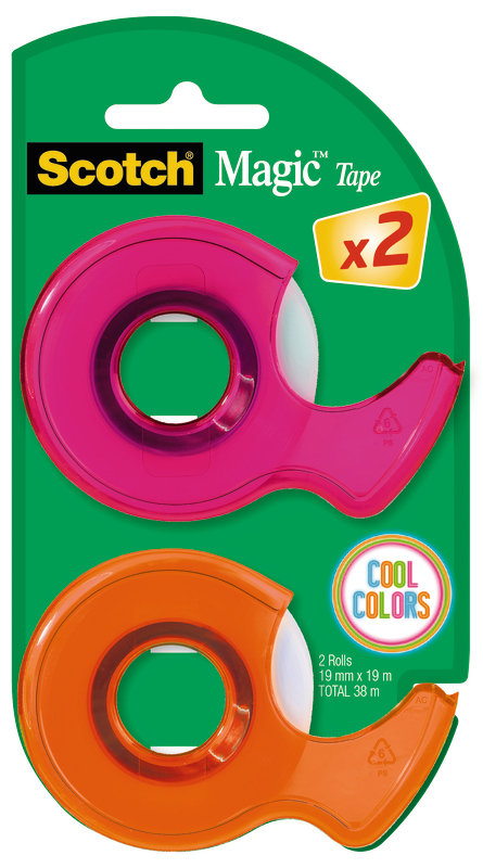 LOT DE 2 DÉVIDOIRS AVEC RUBAN MAGIC COOL COLORS...