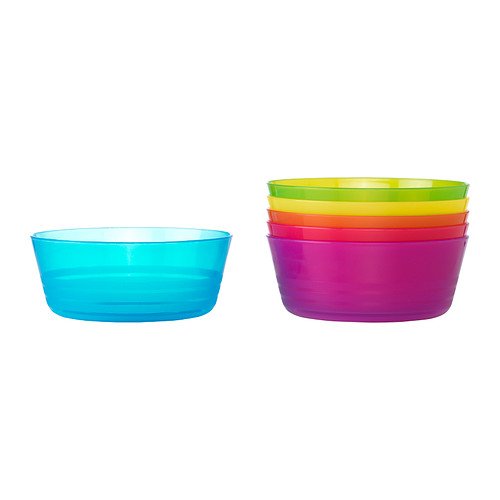 Kalas Bols Ikea KALAS COULEURS ASSORTIES (Lot de 6)-Idéal pour fêtes et usage fait de meals. en plastique durable et sûr à utiliser au lave-vaisselle et au micro-ondes. code EAN 0000003630723 
