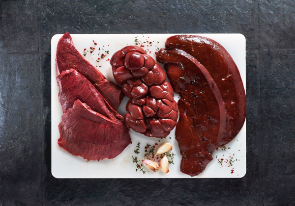 VIANDE  BOVINE : FOIE, CŒUR, ROGNON 
