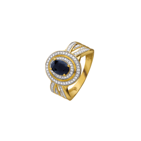 Bague Or 750 Millièmes Rhodié, Saphir Et Diamants 0,25 Carat(1) code EAN 000000893946 