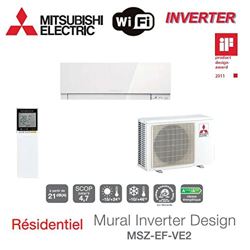 MURAL INVERTER DESIGN MITSUBISHI MSZ-EF25VE2W