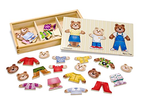 Melissa & Doug - 13770 - puzzle en bois de vêtements pour la famille ourse code EAN 0000772137706 