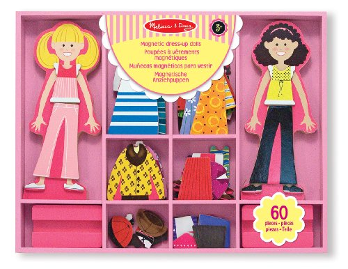 Melissa & Doug - 14940 - poupées à vêtements magnétiques en bois - abby & emma code EAN 0000772149402 