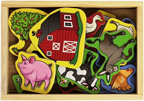 - 19279 - 20 aimants de ferme en bois