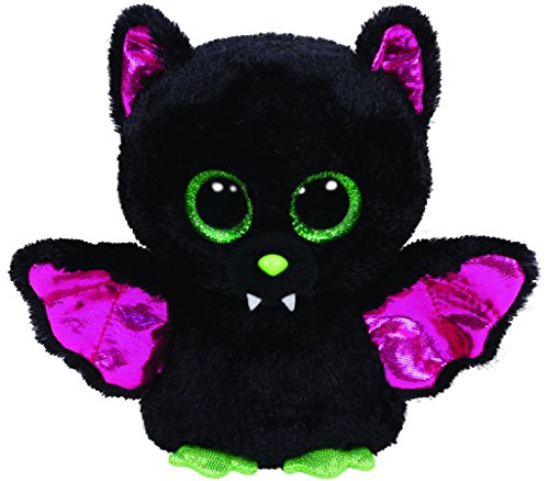 Carl ETTO TY 41200 - Igor - Chauve-souris, 15 cm, paillettes Yeux avec paillettes Ailes et écouteurs, Glubschi S, Beanie Boo S, Halloween édition limitée Vert 0008421412006 Carletto Ty