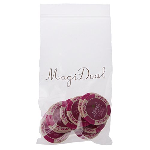 MagiDeal 10pcs Jetons de Poker Casino Chips Nom...