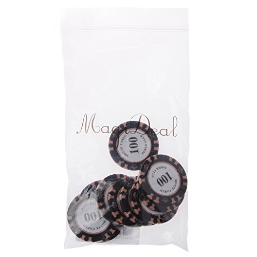 MagiDeal 10pcs Jetons de Poker Chips Casino Val...