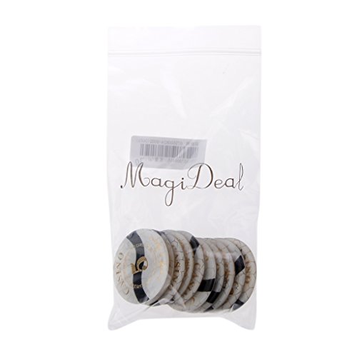 MagiDeal 10pcs Jetons de Poker Chips Casino Val...