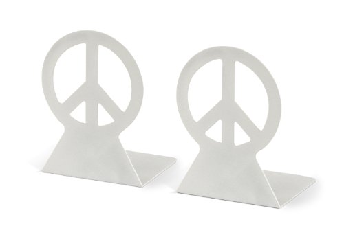 11400 serre-livres symbole paix blanc