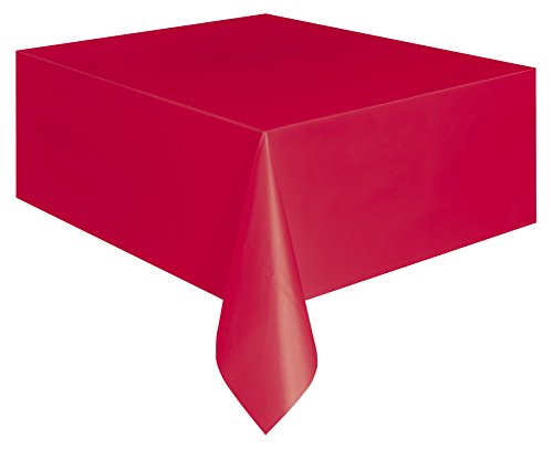 Nappe de table en Plastique Rouge 137cm x 274cm