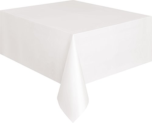 Unique Party Nappe Plastique Rectangulaire 135cm x 270cm - blanc code EAN 0011179050956 