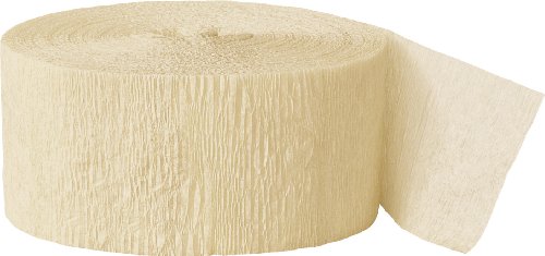 Banderole de fête en Papier Crépon Crême - 24,70m