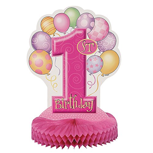 Centre de table anniversaire 1 an fille