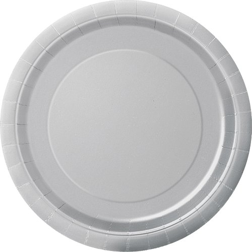 20 Petites assiettes en carton argent