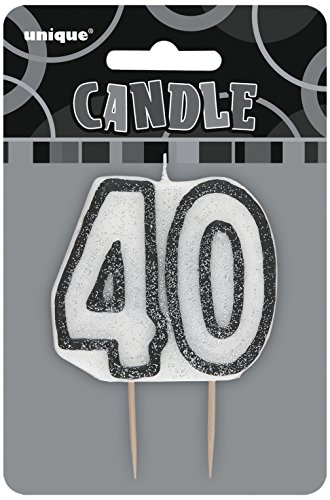 Bougie Age 40 ans gris