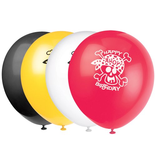 Lot de 8 Ballons Fun Pirate - Anniversaire Enfant - Goûter enfant 0011179405053 Anniversaire Express Lot de 8 Ballons Fun Pirate - Anniversaire Enfant - Goûter enfant 0011179405053 Anniversaire Express