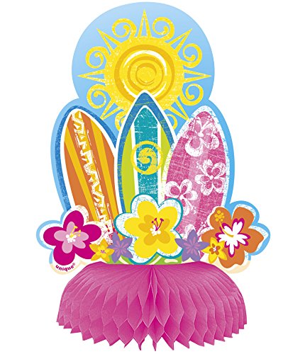 4 Mini centre de table Hula Fête sur la plage -...